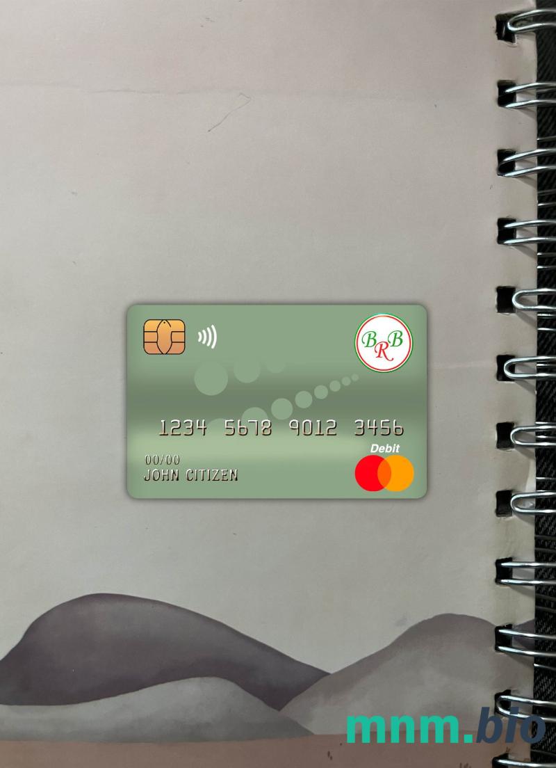 Burundi bank of the republic of burundi master obciążyć card wygląd fotograficzny skan PSD + zdjęcie